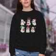 Ghost Santa Elf Squad Read Books Bookish Librarian Christmas Youth Crewneck Sweatshirt