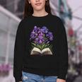 Irises Flowers Book Iris Floral Youth Crewneck Sweatshirt Irises Flowers Book Iris Floral Youth Crewneck Sweatshirt