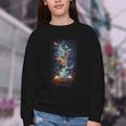 Magical Book Floral Coffee Books Nature Fantasy Youth Crewneck Sweatshirt