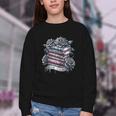 Morally Grey Book Club Floral Book Lover Graphic Youth Crewneck Sweatshirt