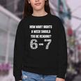 How Many Nights A Week Reading 6-7 67 Teacher Student Books Youth Crewneck Sweatshirt