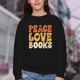 Peace Love Books Men Women Youth Crewneck Sweatshirt