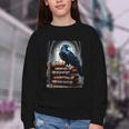 Raven On A Stack Of Books Wisdom Of Odin Youth Crewneck Sweatshirt