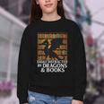 Reading Dragon Easily Distracted By Dragons And Books Youth Crewneck Sweatshirt