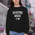 Reading Mode On Book Lover Librarian Teacher Youth Crewneck Sweatshirt Reading Mode On Book Lover Librarian Teacher Youth Crewneck Sweatshirt