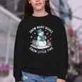 Reading Snowman So Many Books Christmas Books Readers Youth Crewneck Sweatshirt