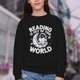 Reading Is Out Of This World Space Books Lover Youth Crewneck Sweatshirt