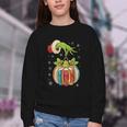 Retro Christmas Ornament Book Christmas Teacher Librarian Youth Crewneck Sweatshirt