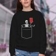 Skeleton Books Read Book Reading Librarian Across America Youth Crewneck Sweatshirt