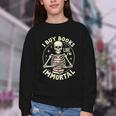 Skeleton I Buy Books Like I'm Immortal Halloween Youth Crewneck Sweatshirt Skeleton I Buy Books Like I'm Immortal Halloween Youth Crewneck Sweatshirt