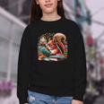 Squirrel Reading a Book Lover Bookworm Youth Crewneck Sweatshirt