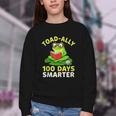 Toad-Ally 100 Days Smarter Frog Reading Book 100 School Day Youth Crewneck Sweatshirt Toad-Ally 100 Days Smarter Frog Reading Book 100 School Day Youth Crewneck Sweatshirt