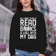 All I Want To Do Is Read Books Reading Dog Lovers Youth Crewneck Sweatshirt