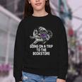 Women's Going On a Trip To The Bookstore Bookworm Humor Youth Crewneck Sweatshirt