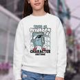 This Is My Book Character Costume Reading Book Lover Youth Crewneck Sweatshirt