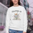 Chapter 69 Book Lovers & Readers 69th Birthday Wildflowers Youth Crewneck Sweatshirt