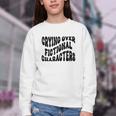 Crying Over Fictional Characters Book Lovers Youth Crewneck Sweatshirt