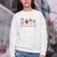 Forget Flowers Buy Me Books Silly-Goose Book Reading Lover Youth Crewneck Sweatshirt