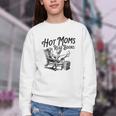 Hot Moms Read Books For Moms Book Lover Youth Crewneck Sweatshirt