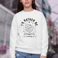 I’d Rather Be Reading Minimal Book Lover Arch Youth Crewneck Sweatshirt
