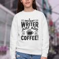 Instant Writer Just Add Coffee Author Book Writing Books Youth Crewneck Sweatshirt