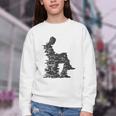 Men Pixel Art Geometric Book Human Drawing Graphic Men Youth Crewneck Sweatshirt