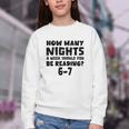 How Many Nights A Week Should You Be Reading 6-7 Book Lover Youth Crewneck Sweatshirt