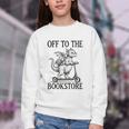 Off To The Bookstore Reading Bookworm Youth Crewneck Sweatshirt