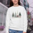 Seasons Readings Christmas Tree Book Lover Youth Crewneck Sweatshirt