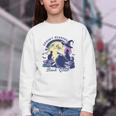 Vintage Sexy Witch Spooky Readers Book Lover Club Halloween Youth Crewneck Sweatshirt