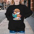 Adorable Book Lover Mallard Duck With Reading Glasses Cute Youth Crewneck Sweatshirt