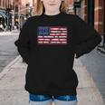 America US Flag Books Library Reading For Book Lover Reader Youth Crewneck Sweatshirt