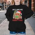 Book Reading Just Waiting For Christmas Gingerbread Youth Crewneck Sweatshirt