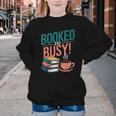 Booked And Busy Cool Coffee Reading Relaxing Books Youth Crewneck Sweatshirt