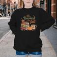 All Booked For Fall Books Coffee Fall Leaves Pumpkins Autumn Youth Crewneck Sweatshirt