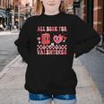 All Booked For Valentine Book Librarian Teacher Women Kids Youth Crewneck Sweatshirt