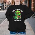 Books Never Go Extinct Reading Dinosaur Bookish Nerdy Youth Crewneck Sweatshirt