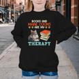 BOOKS AND MAINE COONS ARE MY THERAPY Main Coon Youth Crewneck Sweatshirt