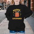 Books Are My Superpower Cute Reading Lover Youth Crewneck Sweatshirt