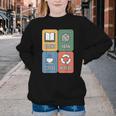 Books Yarn Coffee Repeat Crocheting Youth Crewneck Sweatshirt