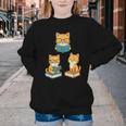 Cats Reading Book Lover Reading Bookworm Reader Youth Crewneck Sweatshirt