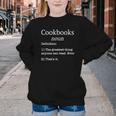 Cookbooks Cookbook Lovers Chefs Fake Definition Youth Crewneck Sweatshirt