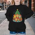 Cute Cats Reading Books Christmas Tree Youth Crewneck Sweatshirt