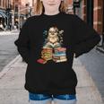 Cute Reading Chicken With Glasses Books Bookworm Reader Book Youth Crewneck Sweatshirt