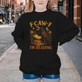 F CAW F Crow I'm Reading Book Lover Fall Youth Crewneck Sweatshirt