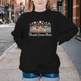 Flourish Dream Thrive Floral Books For Book Lovers Youth Crewneck Sweatshirt