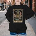 The Introvert Skeleton Tarot Card Coffee Book Lover Youth Crewneck Sweatshirt