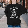 Just One More Chapter Skeleton Reader Reading Book Lover Youth Crewneck Sweatshirt