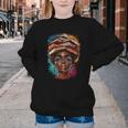 Melanin Girl Afro Book Lover Librarian Teacher Student Youth Crewneck Sweatshirt