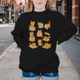 Orange Cats Reading Books Cat Lover Youth Crewneck Sweatshirt